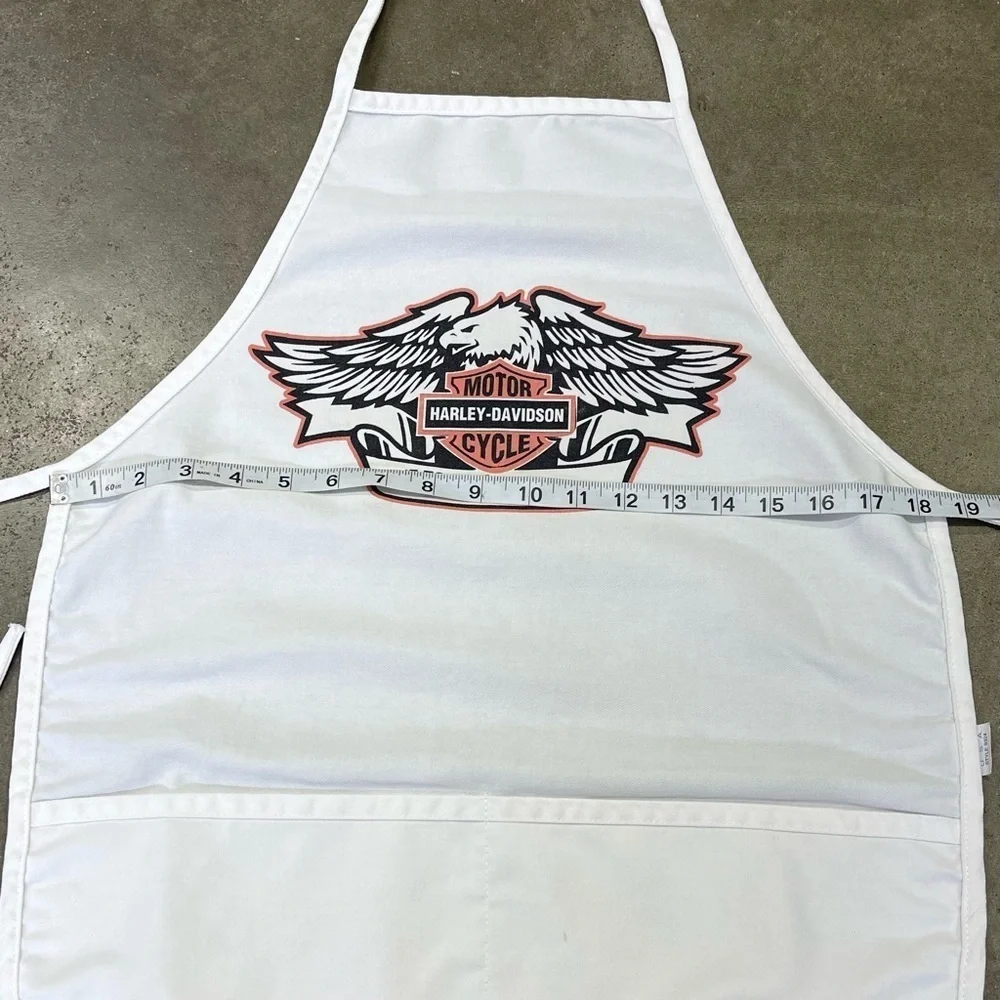 VTG Harley Davidson Motorcycle BBQ Cooking Kitchen Grilling Tie Back Apron